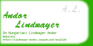 andor lindmayer business card